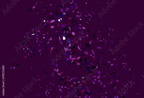 Light Purple, Pink vector pattern with chaotic shapes.