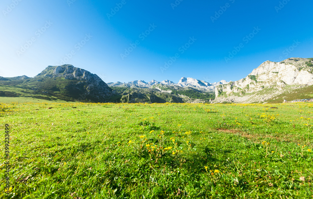 landscape views of national park peaks of europe landscape views of national park peaks of europe