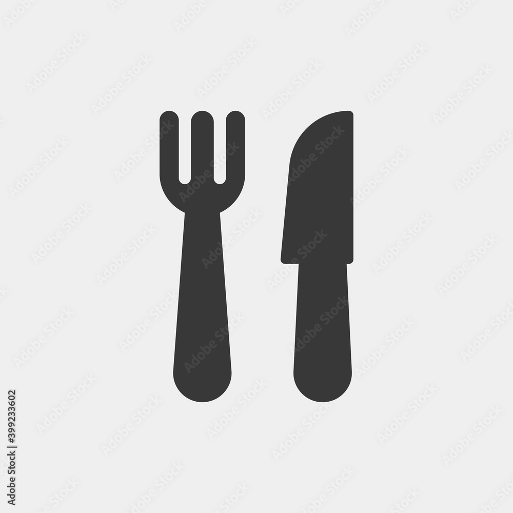 Fork and knife icon isolated on background. Restaurant symbol modern, simple, vector, icon for website design, mobile app, ui. Vector Illustration Fork and knife icon isolated on background. Restaurant symbol modern, simple, vector, icon for website design, mobile app, ui. Vector Illustration