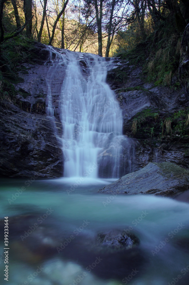 waterfall in the forest in tuscany waterfall in the forest in tuscany