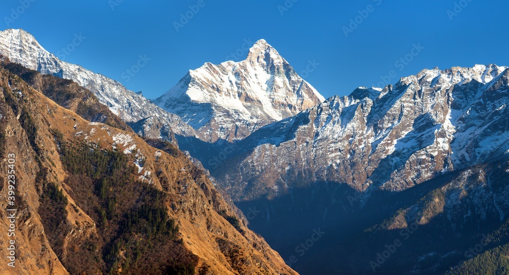 mount Nanda Devi in Indian Himalaya panorama