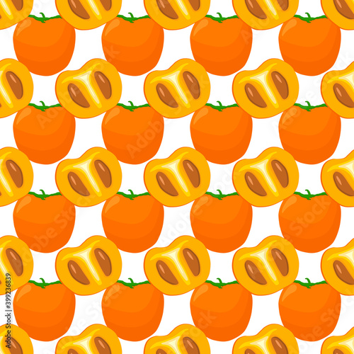 Illustration on theme big colored seamless persimmon