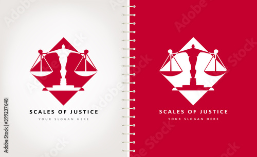 Scales of justice logo vector design