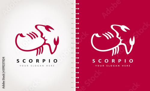 Scorpio logo vector. Animal design.