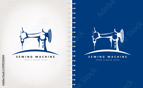 Sewing machine logo vector design