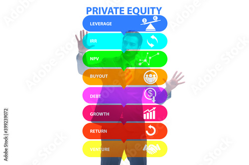 Private equity investment business concept