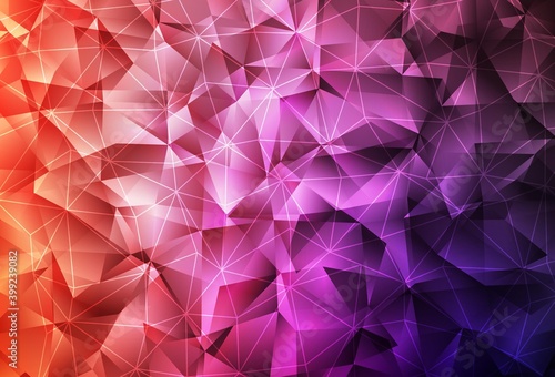 Light Pink, Red vector layout with lines, triangles.