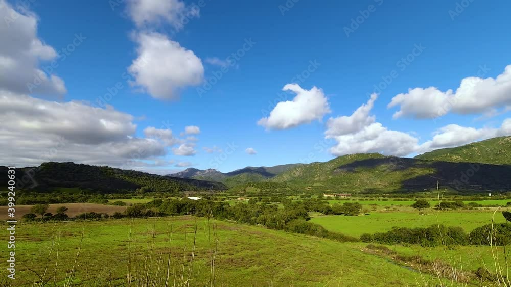 Time lapse of clouds movement, Rural landscape from mountain to plain, Autumn landscape. Time lapse of clouds movement, Rural landscape from mountain to plain, Autumn landscape.