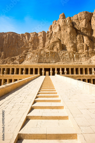 Ancient ruins of Queen Hatshepsut Temple, Luxor, Egypt.