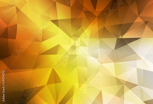 Light Orange vector low poly background.