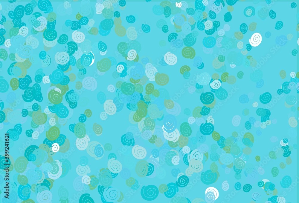 Light Blue, Green vector template with bubble shapes. Light Blue, Green vector template with bubble shapes.