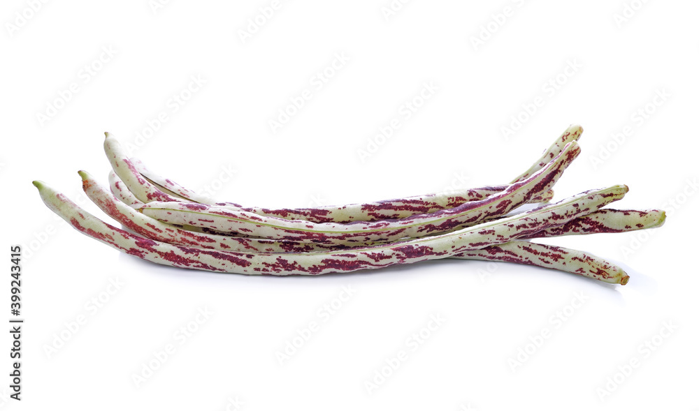 Yard long bean isolated on the white background. Yard long bean isolated on the white background.