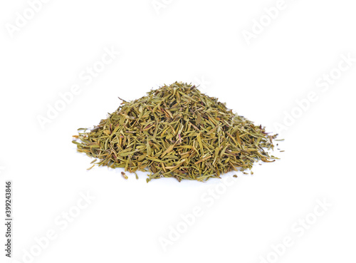 Dried thyme isolated on white background
