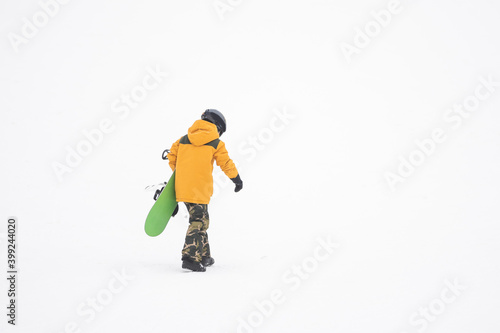 Tourists enjoy to play ski and snowboard at ski resort on holiday.