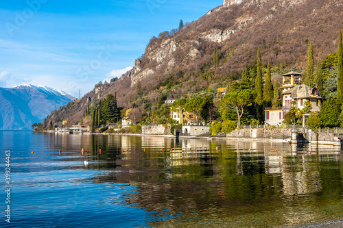 Lierna Village lakeside view in Italy