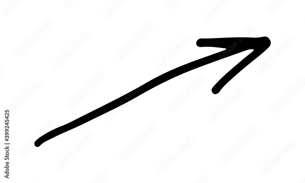Hand drawn doodle icon. Arrow vector illustration. Scribble element isolated on white background. Simple drawing Hand drawn doodle icon. Arrow vector illustration. Scribble element isolated on white background. Simple drawing