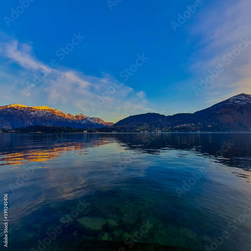 lake and mountains