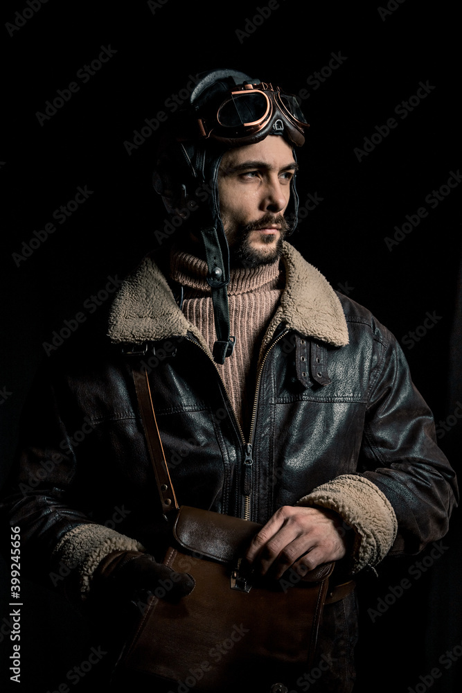Fototapeta premium Pilot polar explorer. The character
