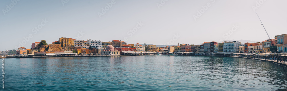 Panorama des Hafens von Chania, Kreta