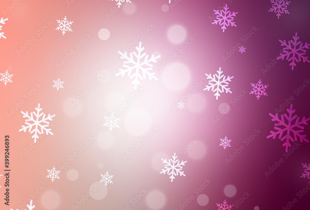 Light Pink vector backdrop in holiday style.