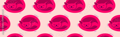 Funny cartoon cats sleeping...