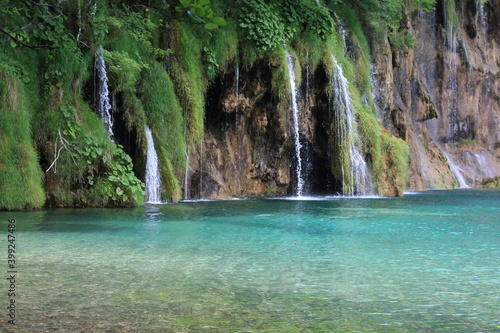 Fototapeta Naklejka Na Ścianę i Meble -  Water falls in Croatia, azure water