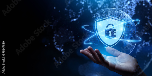 Vászonkép Cyber security Internet protection Information privacy technology concept