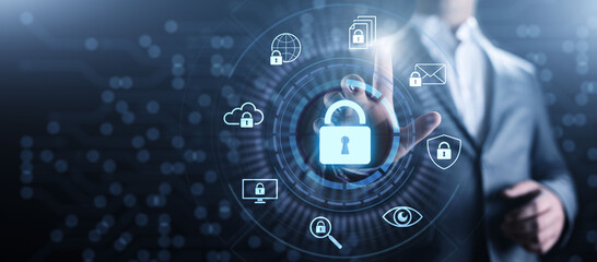 Cyber security data protection information privacy internet technology concept.