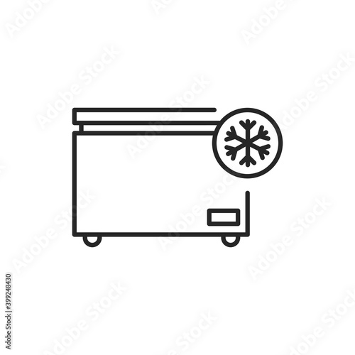Freezer cold color line icon. Household equipment.