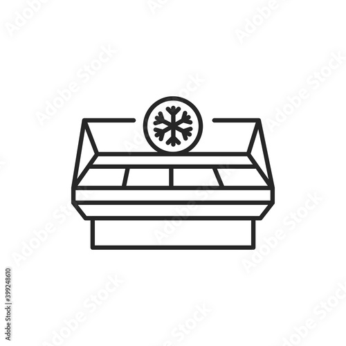 Freezer cold color line icon. Household equipment.