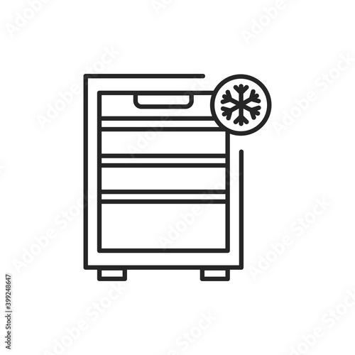 Freezer cold color line icon. Household equipment.