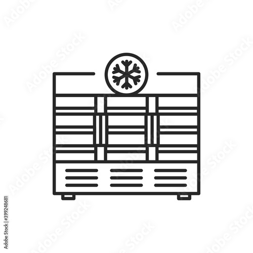 Freezer cold color line icon. Household equipment.