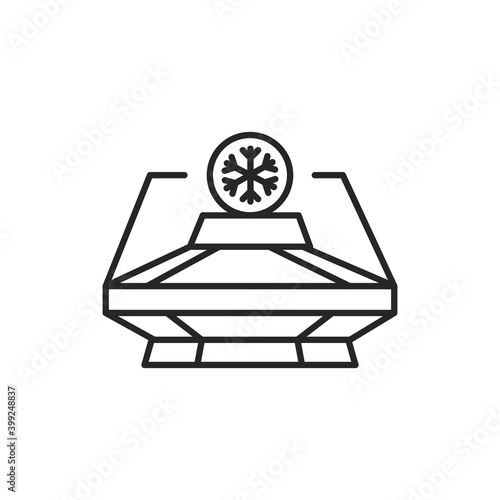 Freezer cold color line icon. Household equipment.
