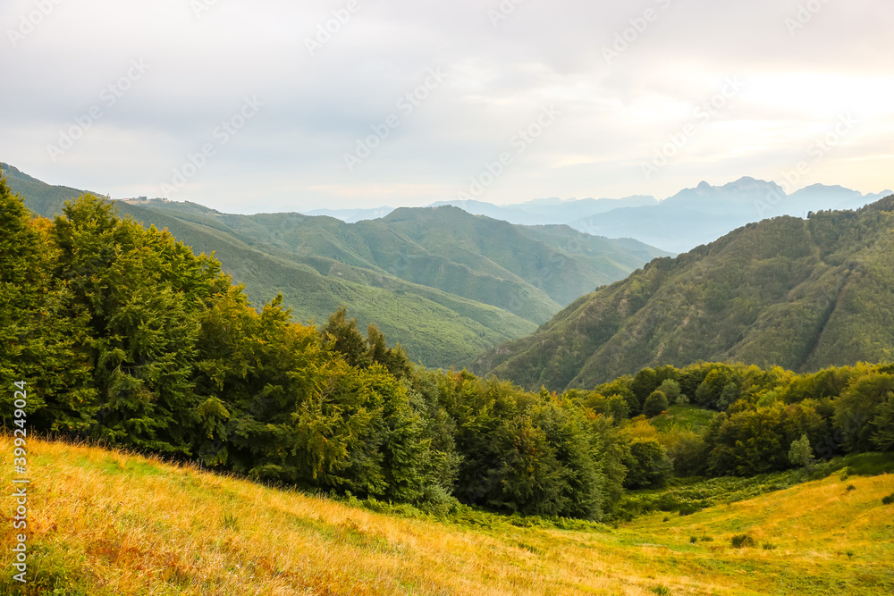 Beautiful landscape in Italian nountains near Castiglione di Garfagnana.