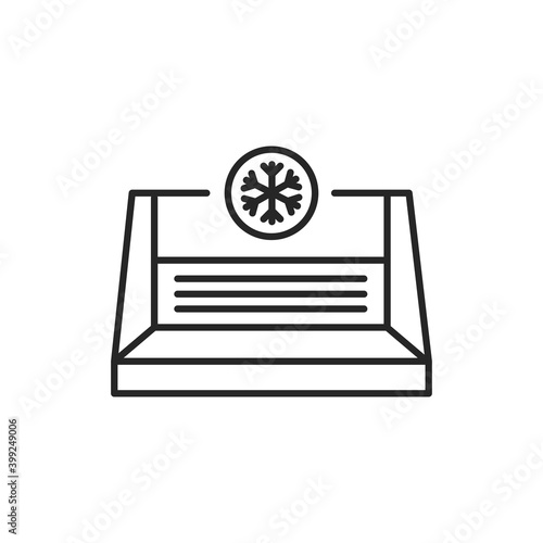 Freezer cold color line icon. Household equipment.