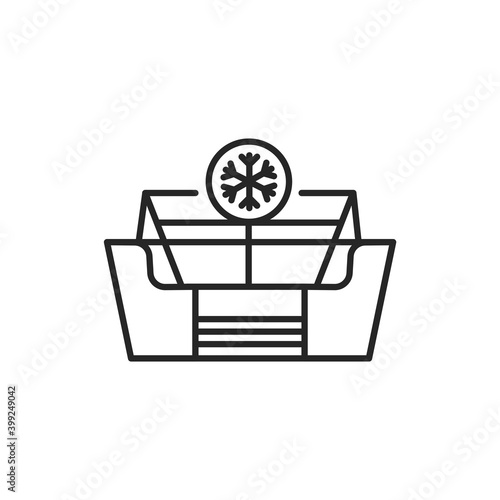 Freezer cold color line icon. Household equipment.