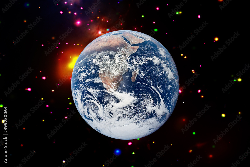 Earth and stars. Blue earth. Great for background. The elements of this image furnished by NASA. Earth and stars. Blue earth. Great for background. The elements of this image furnished by NASA.