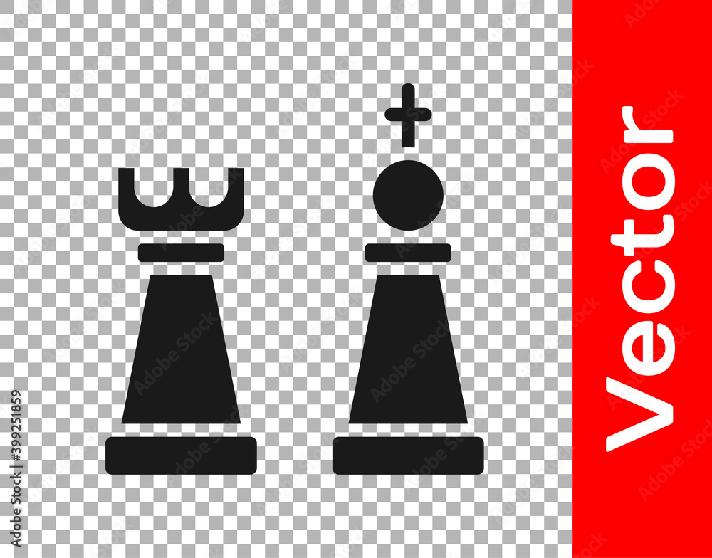 Black Chess icon isolated on transparent background. Business strategy. Game, management, finance. Vector. Black Chess icon isolated on transparent background. Business strategy. Game, management, finance. Vector.