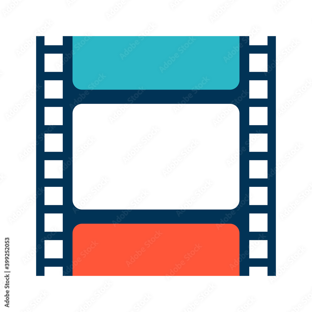 Illustration of movie filmstrip.
