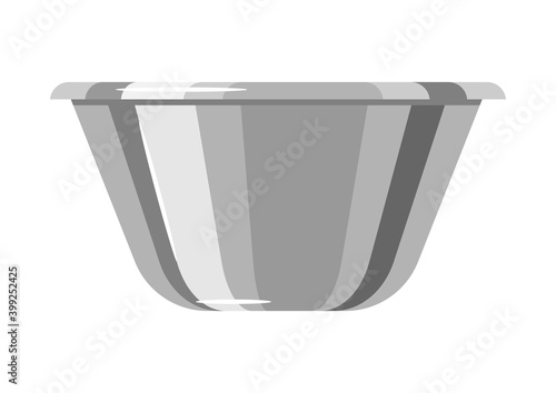 Illustration of steel cooking bowl.