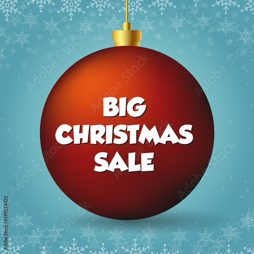 Christmas Sale banner.Big sale offer, banner template. Winter holidays discounts and sellout in stores and shops.