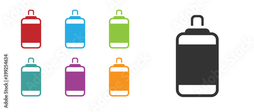 Black Punching bag icon isolated on white background. Set icons colorful. Vector.