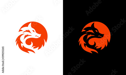 Creative Vector of a fox head logo design Animals. graphic illustration