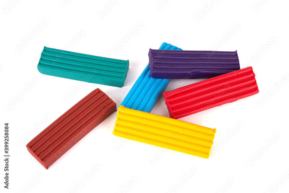 Plasticine on a white Plasticine on a white
