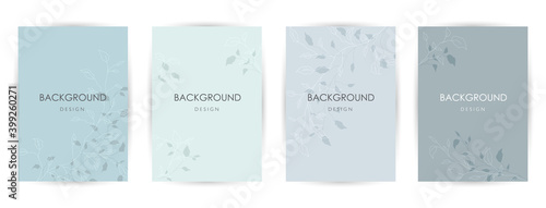 Elegant continuous line drawing. Minimal Set of abstract creative universal artistic templates. Good for poster, card, invitation, flyer, cover, banner, placard, brochure and other graphic design.