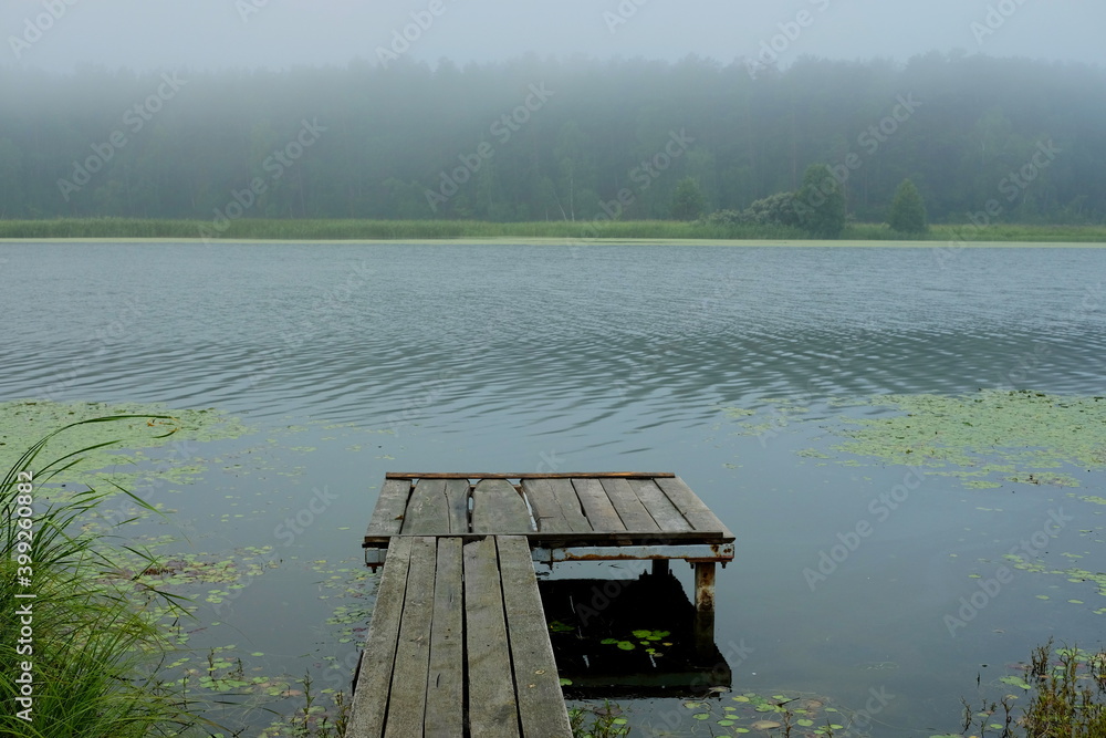early morning fishing spot in the village early morning fishing spot in the village