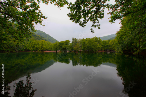 Wonderful landscape with lake Gokce Baraji in Yalova, Turkey. photo