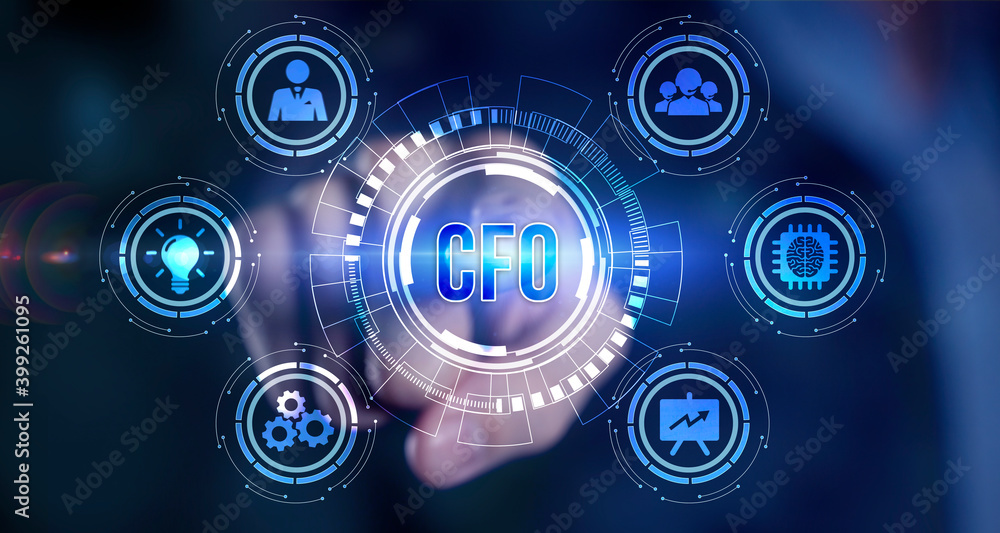 Internet, business, Technology and network concept.virtual screen of the future and sees the inscription: CFO Internet, business, Technology and network concept.virtual screen of the future and sees the inscription: CFO
