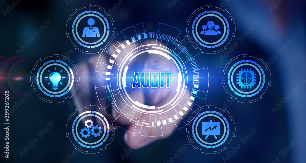 Internet, business, Technology and network concept.virtual screen of the future and sees the inscription: Audit Internet, business, Technology and network concept.virtual screen of the future and sees the inscription: Audit