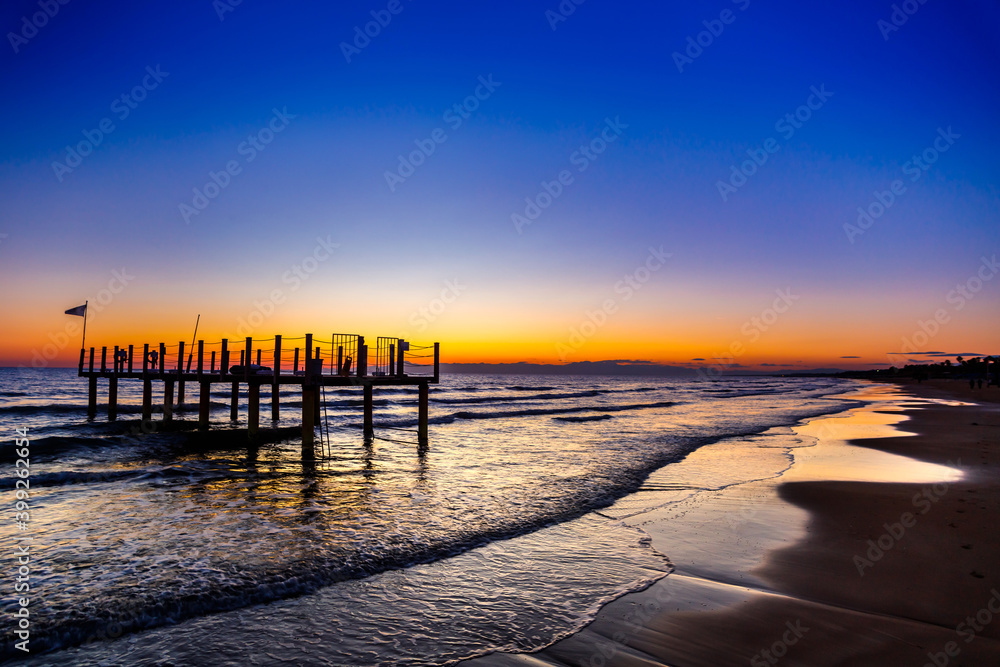 sunset on the beach